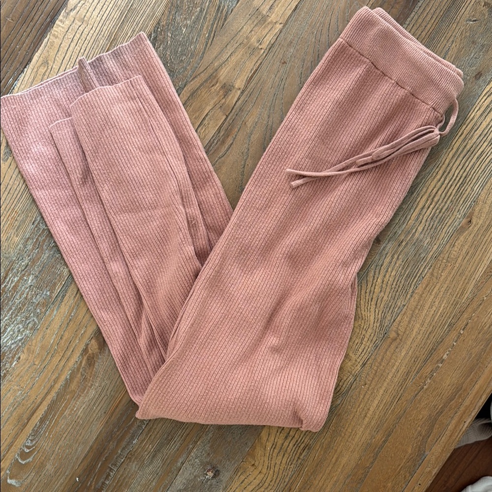 Cozy Pink Knit Kids Bottoms